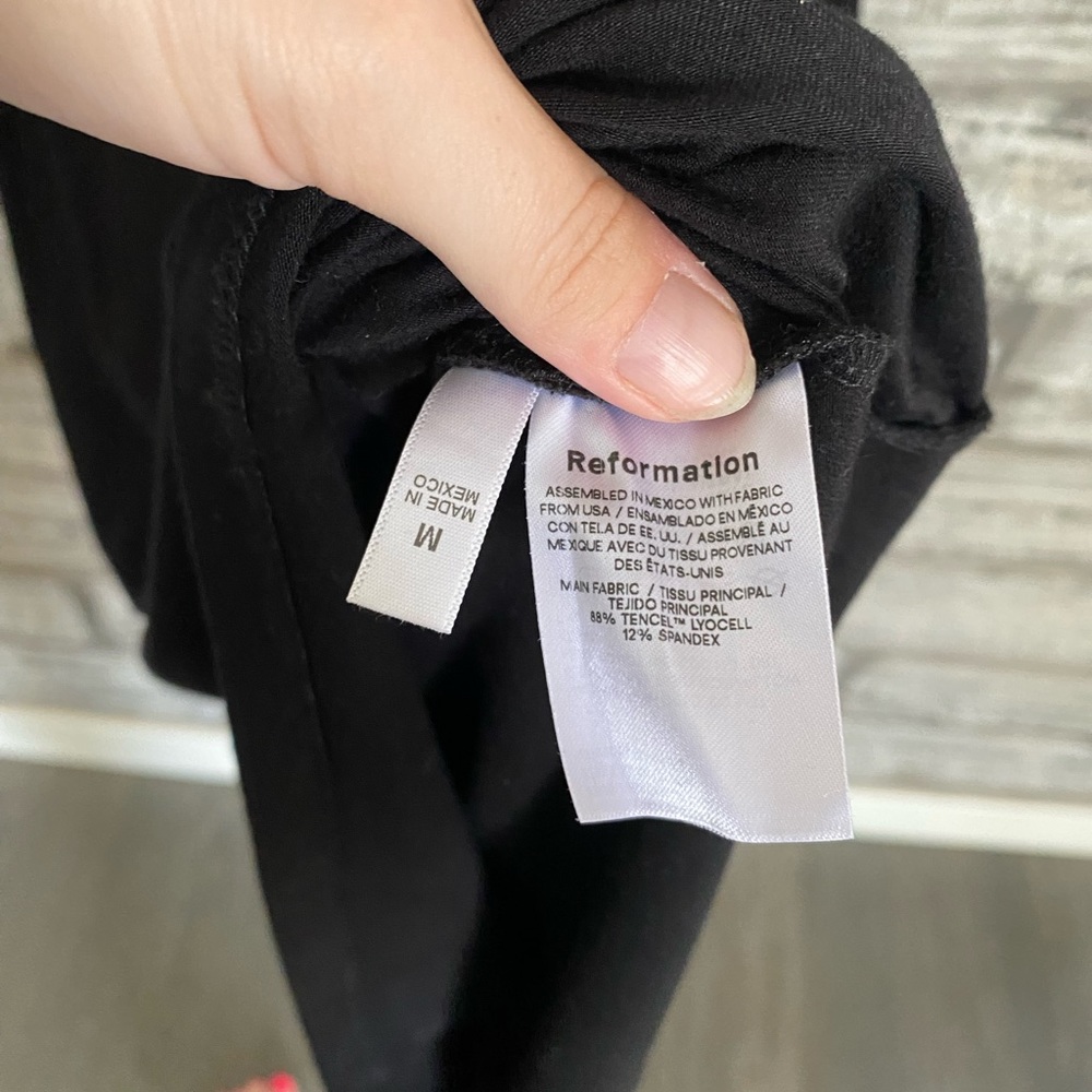 Reformation Black One-Shoulder Midi Dress - Picture 11 of 13